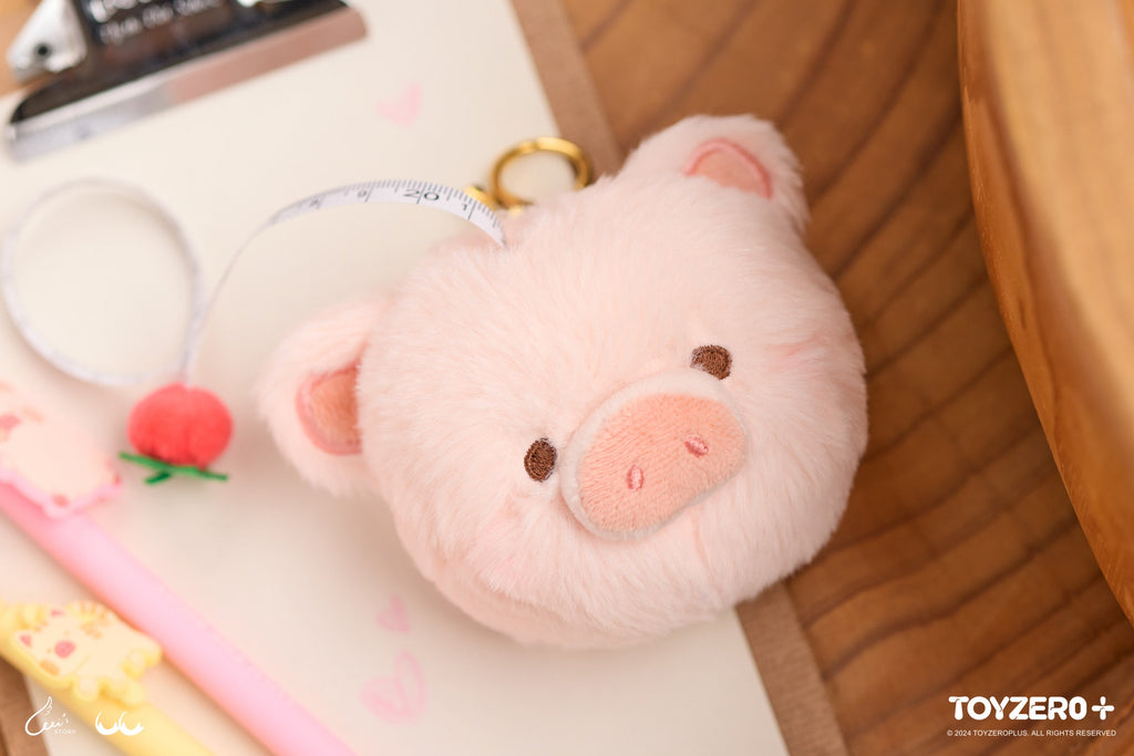 罐頭豬LuLu經典系列－豬頭拉尺掛件 LuLu Classic Series Piggy Head Tape Measure Charm