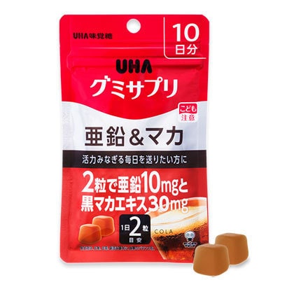 UHA 味覺糖 鋅＋黑瑪卡軟糖 可樂味 20粒（10日份）