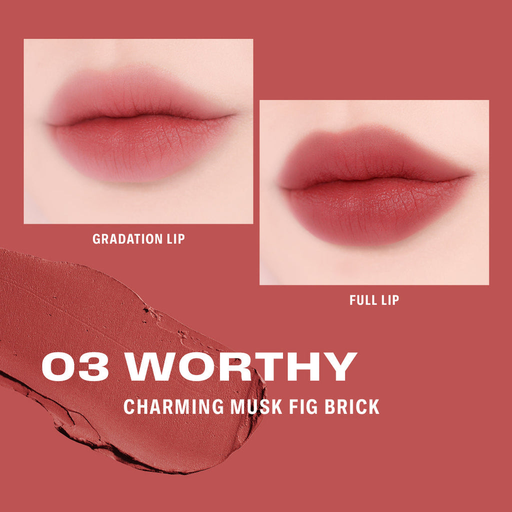 BRAYE Lipsleek Blur 03 WORTHY official lip swatch