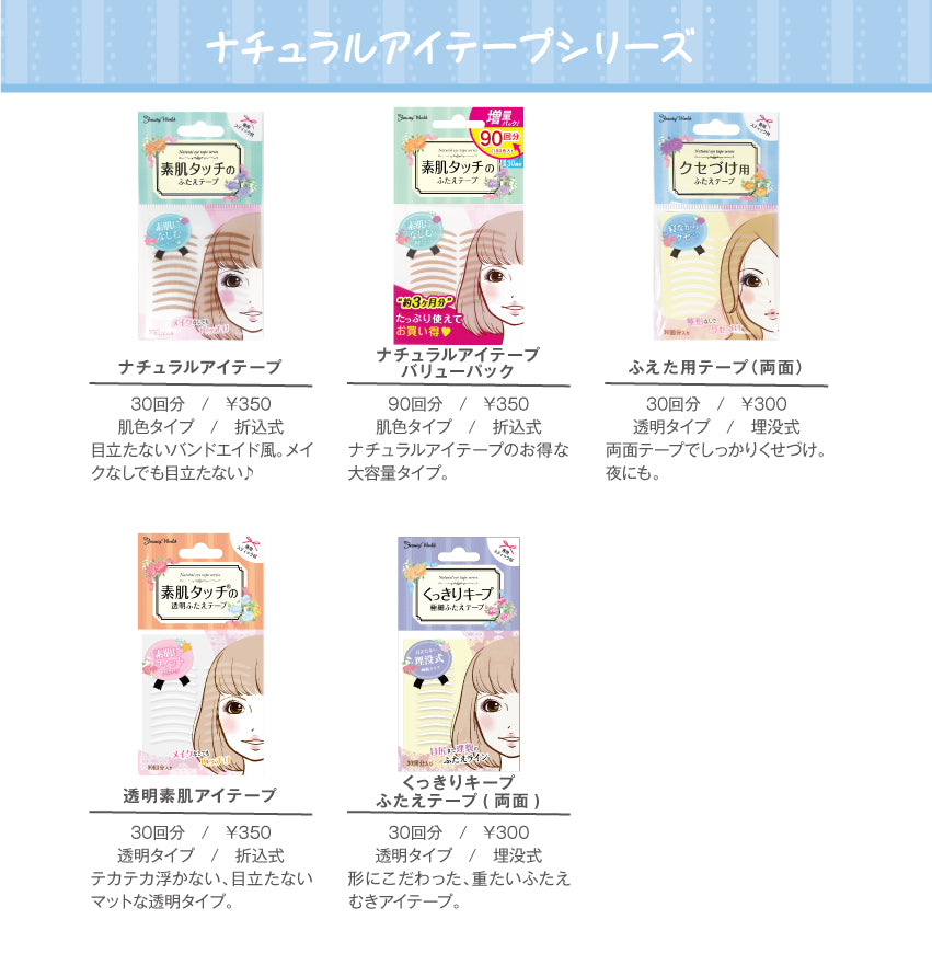 Beauty World 雙面雙眼皮貼 30次 官方詳情圖 5，條碼 4537715985200
