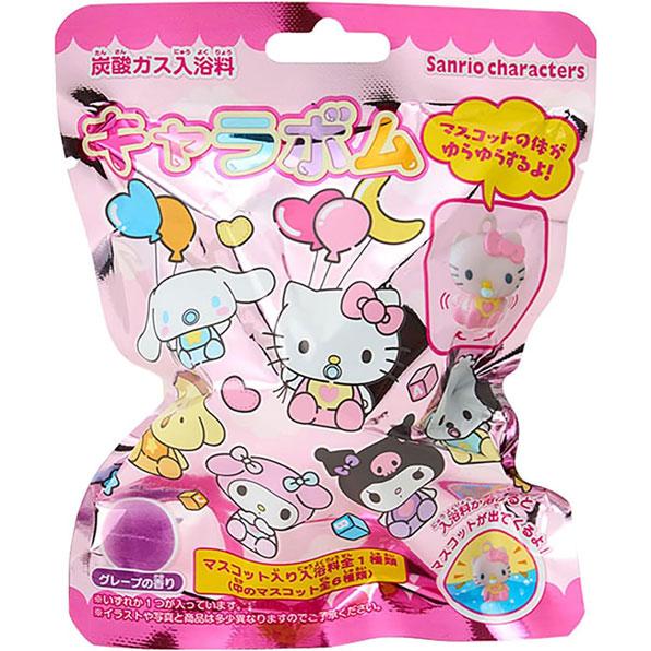 Sanrio Characters キャラボム 炭酸ガス入浴料「ゆらゆらベビー」造型公仔沐浴球 (葡萄香．全6款隨機)