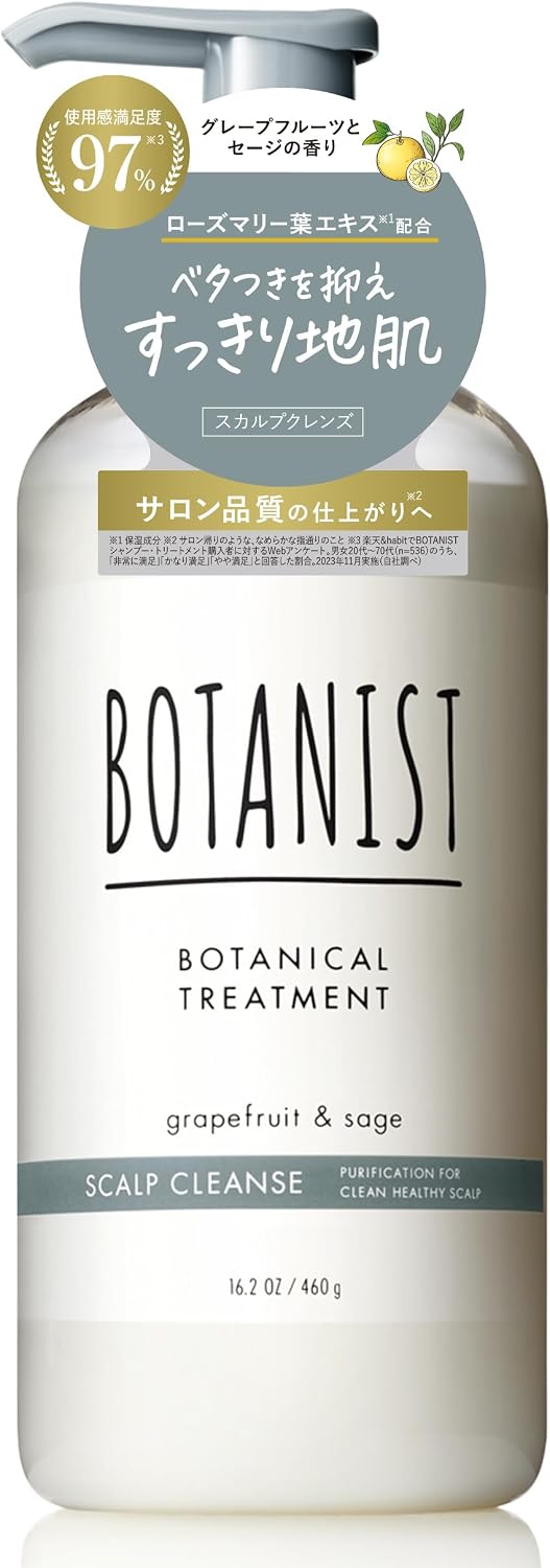 BOTANIST 植物性護髮素 頭皮淨化型 西柚＆鼠尾草香 460g（ボタニカルトリートメント スカルプクレンズ）