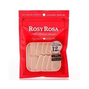 rosa方形化妝粉撲 12P