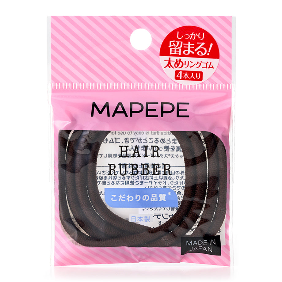 MAPEPE啡色粗橡筋 4件裝