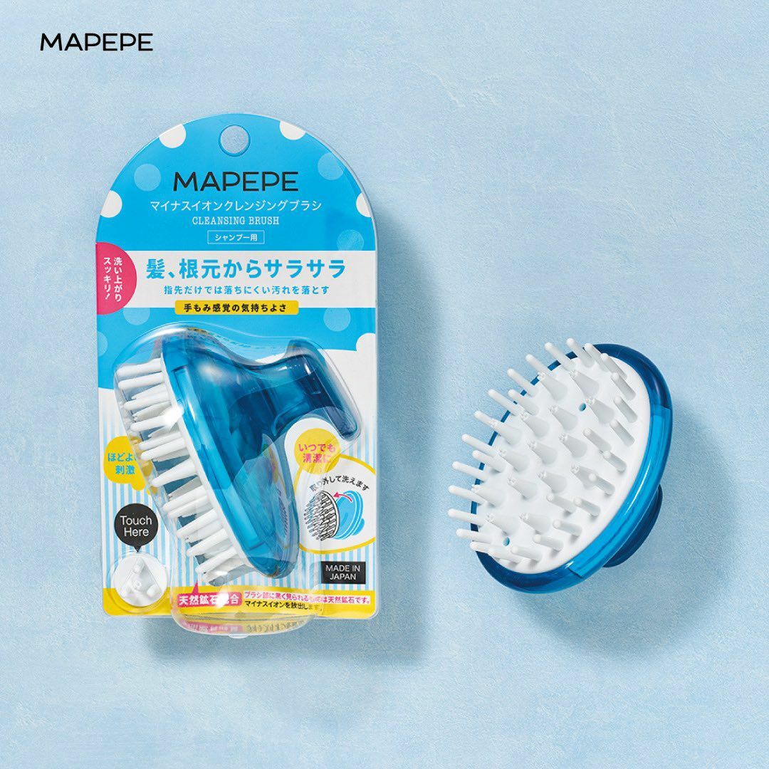 MAPEPE負離子清潔按摩梳(藍色)