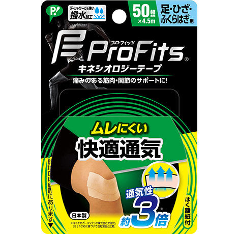 Pro-Fits 貼布 50 mm（足／膝／小腿用） 商品包裝主圖，條碼 4902522666725