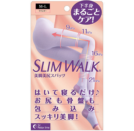 Slimwalk 緊身襪褲 M–L 商品包裝主圖，條碼 4902522676656