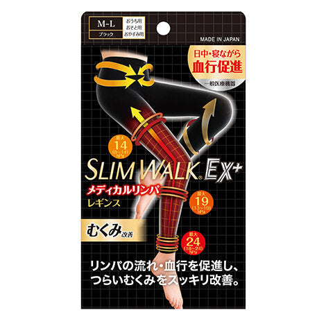 Slimwalk 醫療淋巴分段壓力緊身褲 M–L 官方包裝封面，JAN 4902522681339