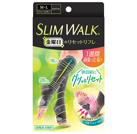Slimwalk Friday Reset Refre 足底按摩壓力襪 M–L 官方包裝封面，JAN 4902522681810