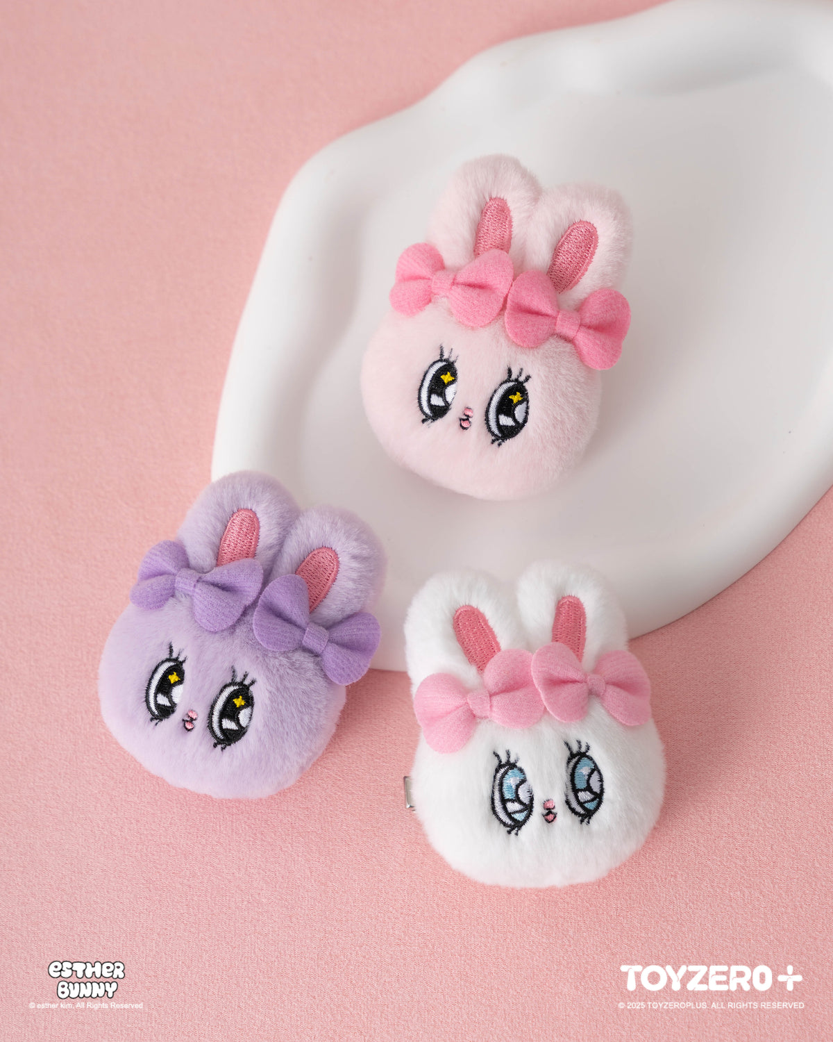 Esther Bunny - 毛絨髮夾 (Lavender Bunny) Esther Bunny Plush Hair Clip (Lavender Bunny)