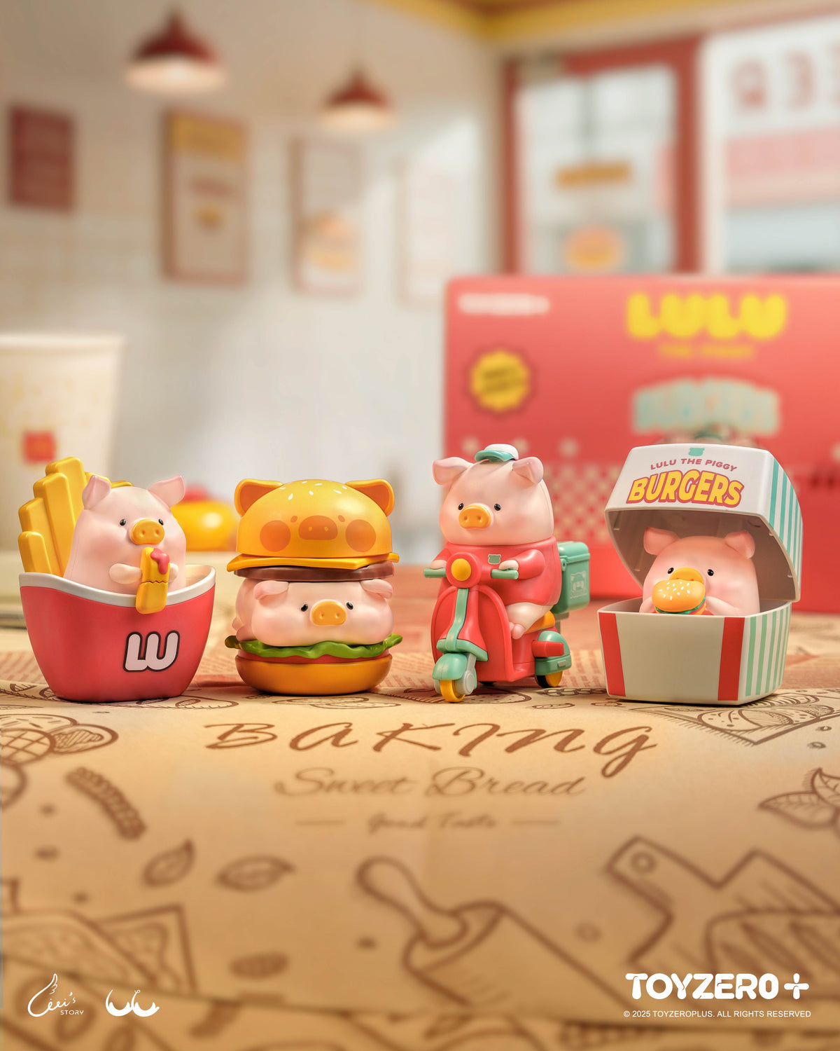 罐頭豬LuLu漢堡急送可動系列盲盒 LuLu Burger Express Action Series Blind Box
