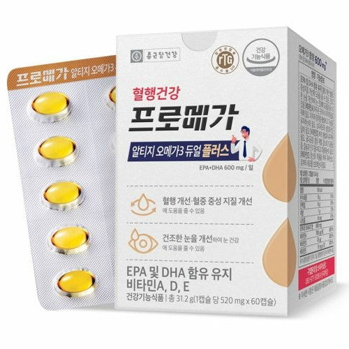 鍾根堂健康 Promega 高純度 rTG Omega-3 雙效 Plus (프로메가 알티지 오메가3 듀얼 플러스)