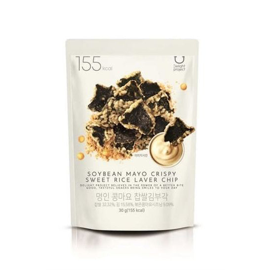Delight Project 黃豆蛋黃醬糯米紫菜脆片 30g / Delight Project Soybean Mayo Crispy Sweet Rice Laver Chip 30g（명인 콩마요 찹쌀김부각）