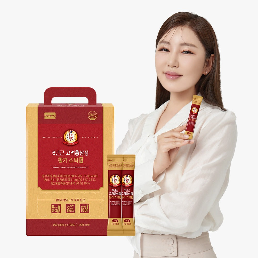 JUNGWONSAM 6年根韓國紅參精華 365 條裝能量 [10g x 100條]
