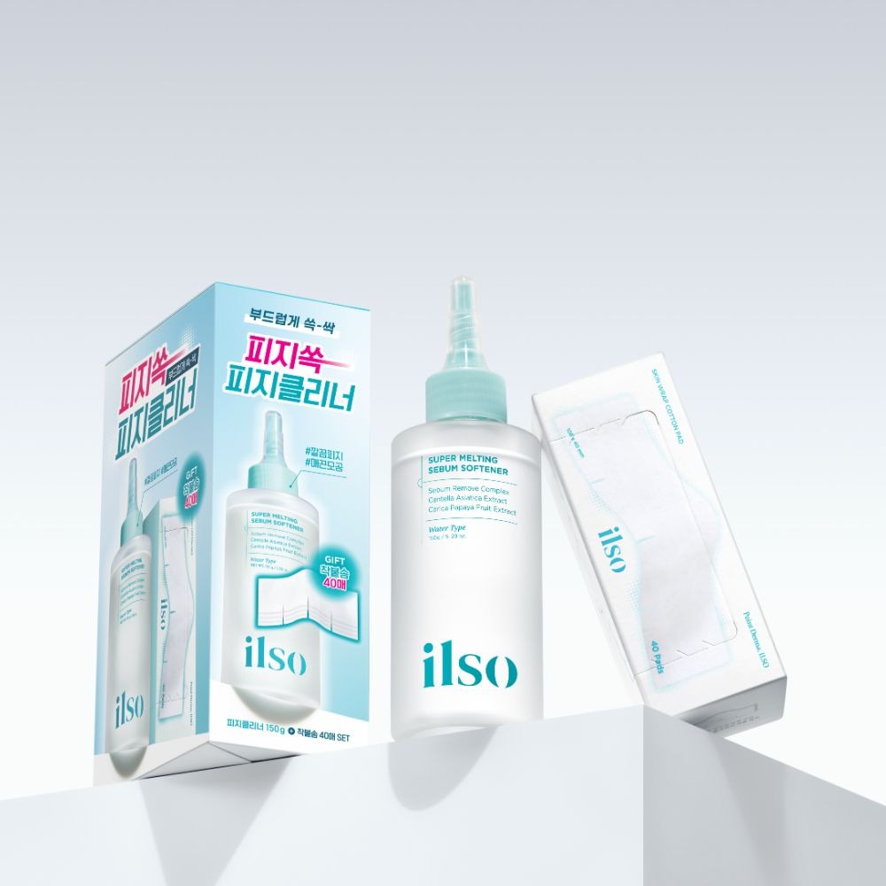 ILSO 一掃 超融解皮脂軟化導出液 150ml (附贈貼服化妝棉 40片) / 일소 슈퍼 멜팅 세범 소프트너 150ml + 착붙솜 40매
