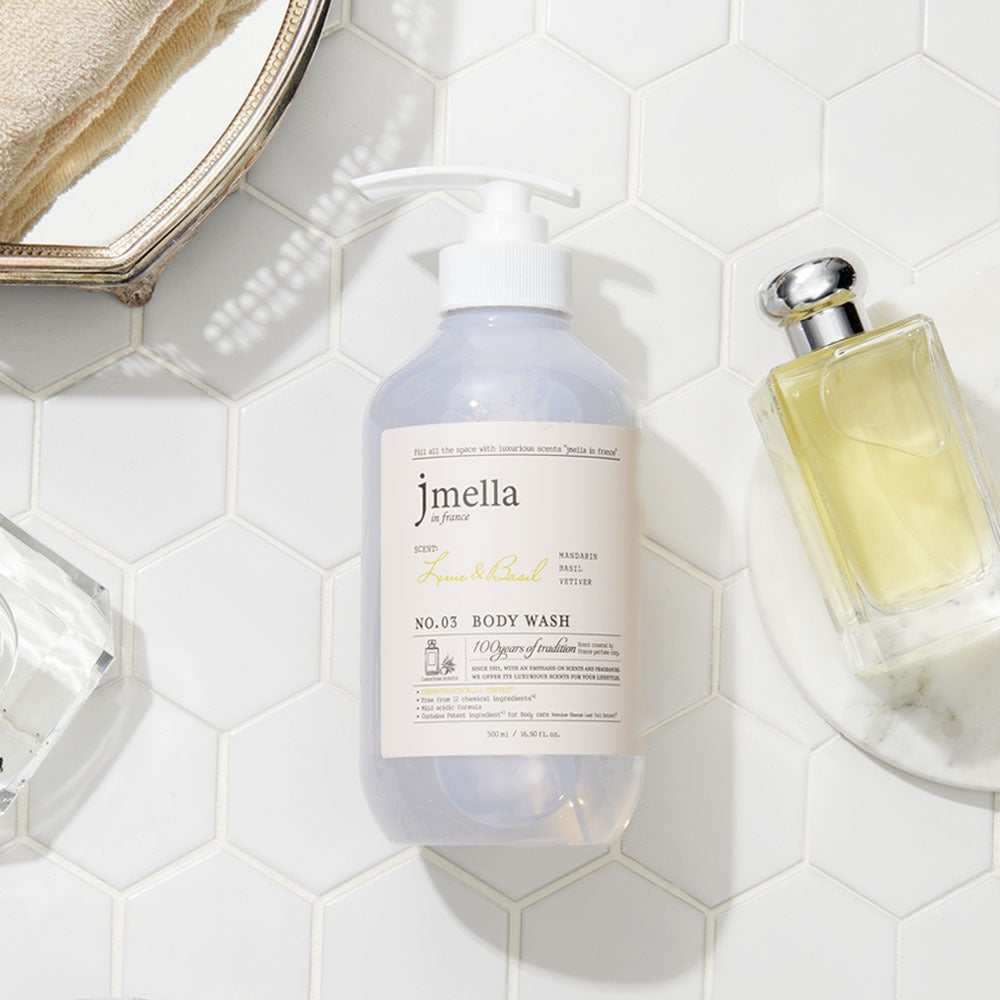 JMELLA In France Body Wash No.03 Lime & Basil 香水沐浴露 500ml (제이멜라 인프랑스 라임&바질 바디워시)