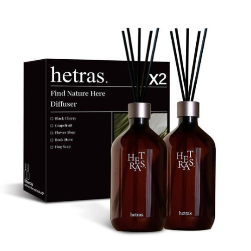 HETRAS 經典大容量室內香氛擴香瓶 500ml×2枝裝（Daisy 小雛菊）