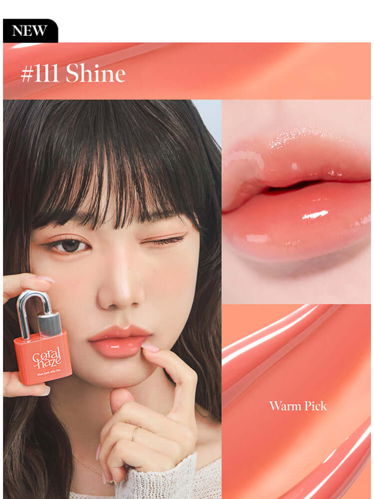 coralhaze-glow-lock-jelly-tint #111 Shine 色號