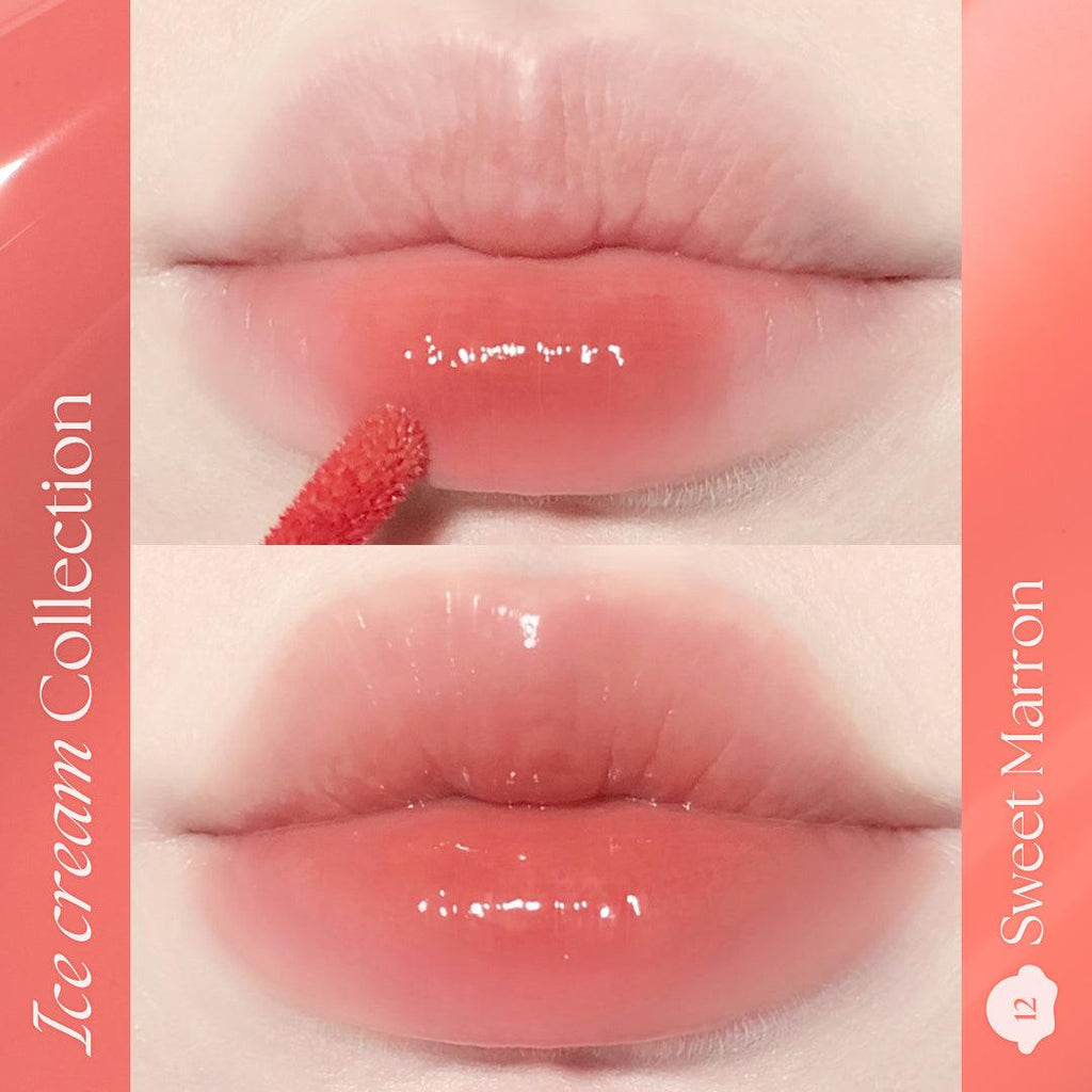 dasique Juicy Dewy Lip Tint #12 Sweet Marron 唇部效果
