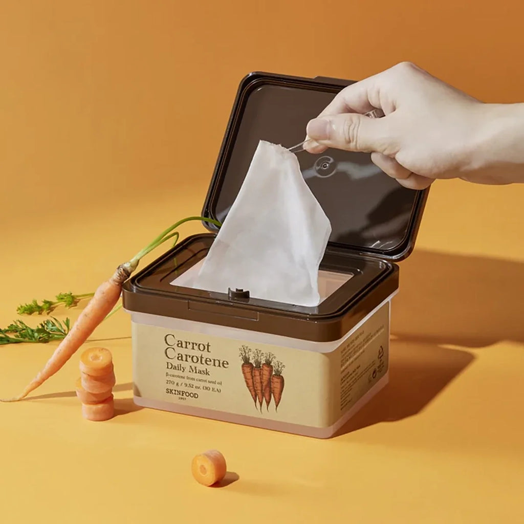 SKINFOOD每天5分鐘 胡蘿蔔素早安面膜 – 30片裝
