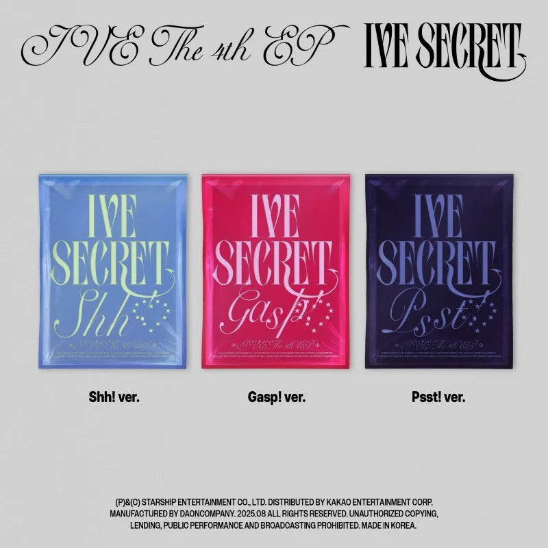 IVE - 4th EP 'SECRET' (4 Versions)