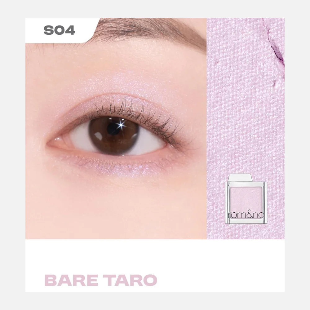 rom&nd Slide In Single S04 Bare Taro exact eye swatch