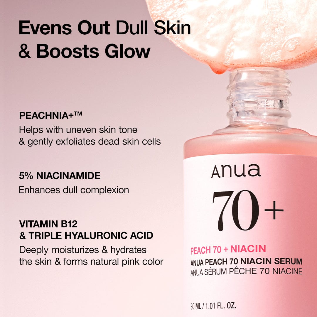 Anua 水蜜桃 70% 煙?胺精華 迷你裝 [2025 版本 - 10ml]