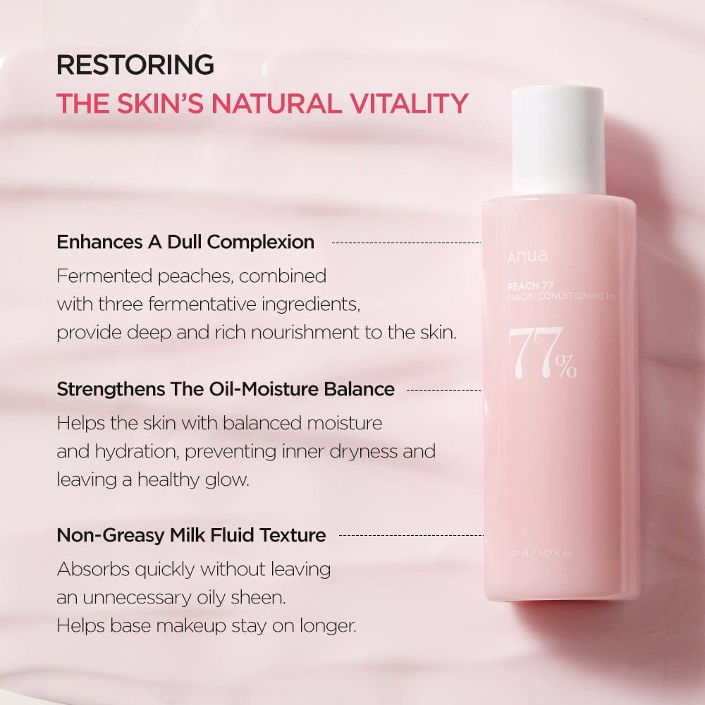 Anua 77%水蜜桃+煙?胺2% 乳液 150ml