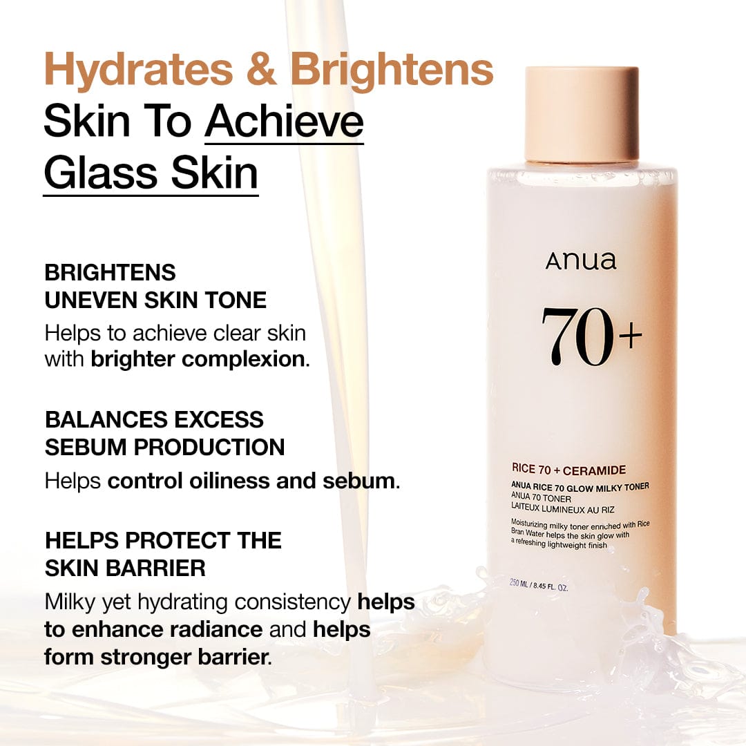 Anua 大米 70% 光澤奶狀爽膚水 [250ml]