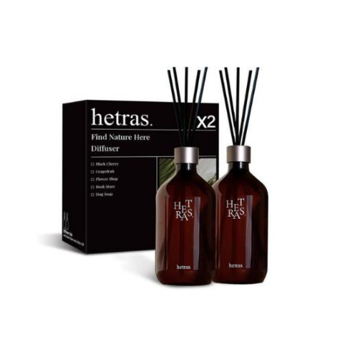 HETRAS Premium 室內香氛擴香瓶 500ml x 2枝裝（Hotel Leather 酒店皮革）