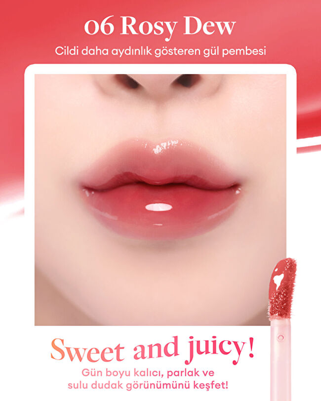 dasique-juicy-dewy-glow-tint #06 玫瑰露 色號效果