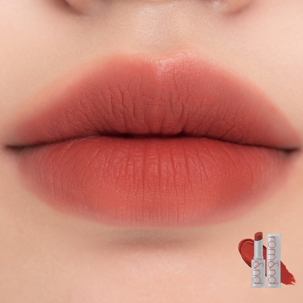 romand-zero-matte-lipstick 02 All That Jazz 色號效果