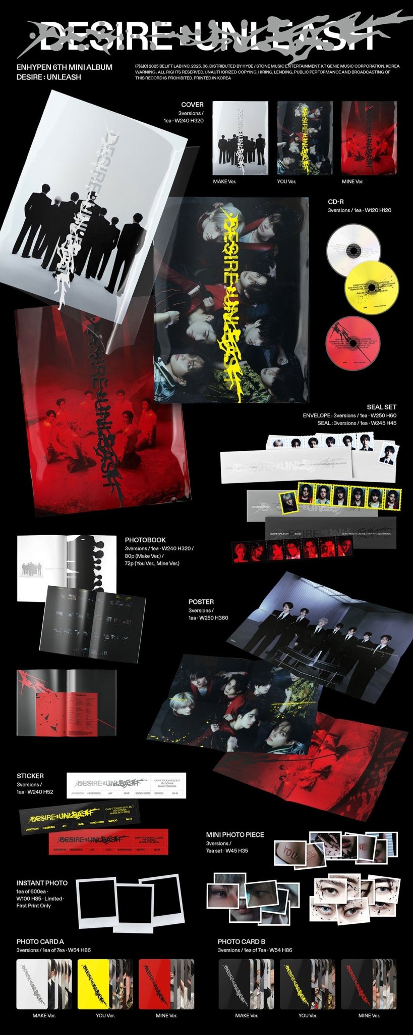 ENHYPEN - 6th Mini Album 'DESIRE UNLEASH' (Gift Ver.)
