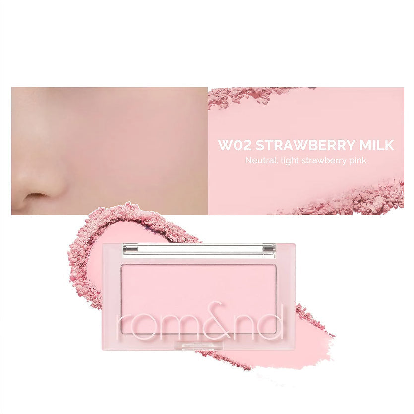 rom&nd Better Than Cheek W02 Strawberry Milk exact shade